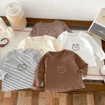 【73-100cm】 熊プリント シャツ - 画像 (4)