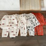 【66-100cm】ワッフル プリント セットアップ6 - 画像 (2)