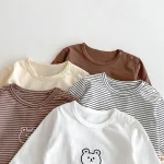 【73-100cm】 熊プリント シャツ - 画像 (8)