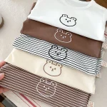 【73-100cm】 熊プリント シャツ - 画像 (9)