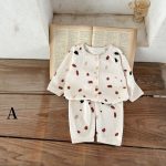 【66-100cm】ワッフル プリント セットアップ6 - 画像 (4)