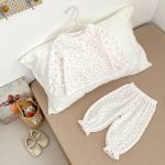 【66-120cm】二重ガーゼ フリル襟 セットアップ ルームウェア - 画像 (5)