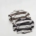 【80-130cm】韓国風 ボーダー トップス - 画像 (13)