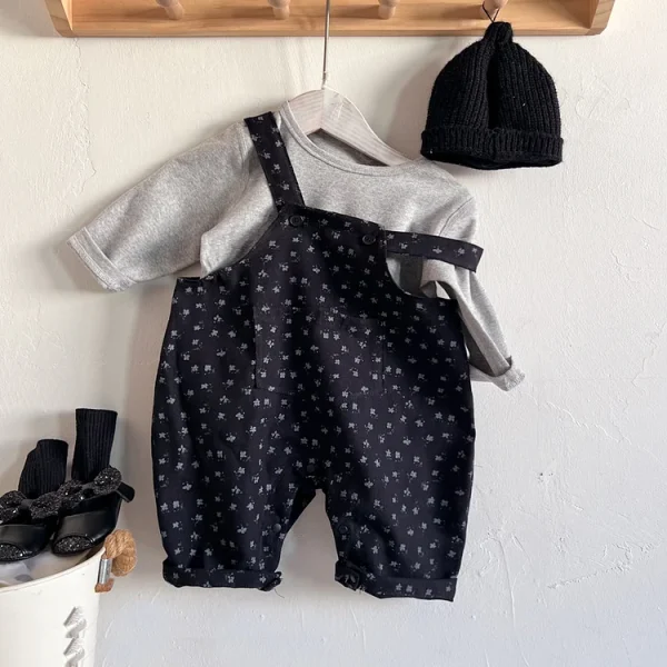 【66-90cm】 小花柄 サロペットORインナーシャツ