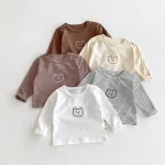 【73-100cm】 熊プリント シャツ - 画像 (2)