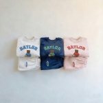 【66-110cm】 熊柄 ロンパース  or セットアップ - 画像 (3)