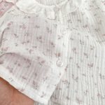 【66-120cm】二重ガーゼ フリル襟 セットアップ ルームウェア - 画像 (10)