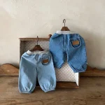 【73-110cm】 ポケット付き デニム パンツ - 画像 (2)