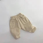 【73-110cm】 ポケット付き リネン パンツ - 画像 (3)