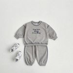 【80-130cm】 英字ロゴ カジュアル セットアップ - 画像 (8)