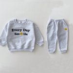 【66-120cm】 笑顔＆英字プリント セットアップ - 画像 (11)