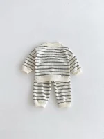 【73-110cm】熊ボーダー セットアップ - 画像 (8)