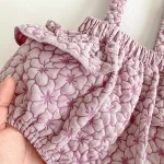 【73-100cm】 花柄 サロペット ＆ トップス 2点セット - 画像 (8)