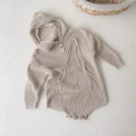 【66-90cm】 フーディシンプル ロンパース - 画像 (13)