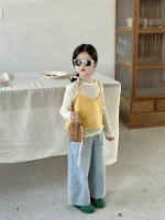 【90-140cm】 イエローキャミORデニム パンツ ORベージュ トップス - 画像 (11)