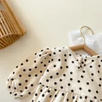 【66-100cm】 ワンピース風 ドット ロンパース - 画像 (8)