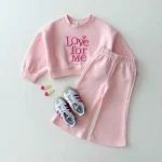 【73-120cm】英字刺しゅう セットアップ - 画像 (4)