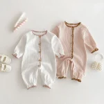 【66-90cm】 シンプル ロンパース - 画像 (6)