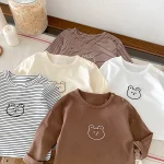 【73-100cm】 熊プリント シャツ - 画像 (6)