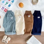 【80-120cm】 シンプルコーデュロイ パンツ