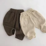 【73-110cm】 ポケット付き リネン パンツ - 画像 (2)
