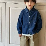 【80-150cm】 ビッグ襟 ワンピース  or デニム シャツ - 画像 (8)