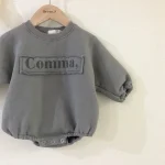 【66-90cm】 英字 ロンパース - 画像 (4)