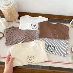 【73-100cm】 熊プリント シャツ - 画像 (7)