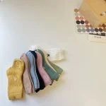 【GOODS】 シンプル カラー英字 ソックス - 画像 (9)