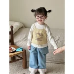 【90-140cm】 取り外し可能 スカート デニム パンツ - 画像 (5)