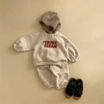 【73-100cm】 英字プリント セットアップ - 画像 (4)