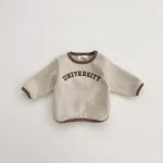 【73-110cm】 英字プリント パーカー - 画像 (3)