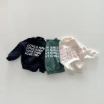 【80-130cm】 英字プリント トレーナー - 画像 (3)