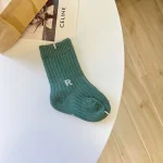 【GOODS】 シンプル カラー英字 ソックス - 画像 (8)