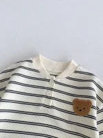 【73-110cm】熊ボーダー セットアップ - 画像 (11)