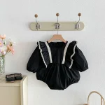【66-110cm】 肩フリル ワンピース or ロンパース - 画像 (7)