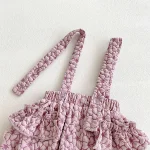 【73-100cm】 花柄 サロペット ＆ トップス 2点セット - 画像 (7)