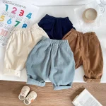 【80-120cm】 シンプルコーデュロイ パンツ - 画像 (3)