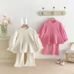 【80-130cm】リボンノーカラー セットアップ - 画像 (7)