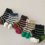 【GOODS】 韓国風 ボーダー ソックス