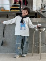 【110-160cm】 プリント 長袖 Ｔシャツ - 画像 (4)