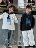 【110-160cm】 プリント 長袖 Ｔシャツ - 画像 (2)