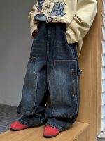 【100-160cm】 トレンド 動きやすい デニム パンツ - 画像 (3)