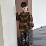 【100-160cm】 ボーダー柄 快適 トップス - 画像 (7)