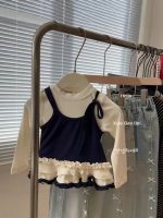 【73-120cm】 おしゃれ レイヤードデザイン トップス - 画像 (5)