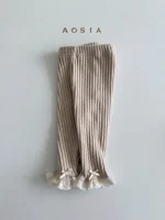 【73-110cm】レース リボン リブ レギンス - 画像 (5)