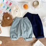 【80-120cm】 シンプルコーデュロイ パンツ - 画像 (5)