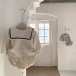 【66-90cm】 セーラー風 スクエア襟 セットアップ - 画像 (6)