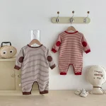 【66-90cm】 ボーダー オールインワン - 画像 (3)