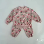 【73-120cm】 チューリップ柄 セットアップ - 画像 (4)